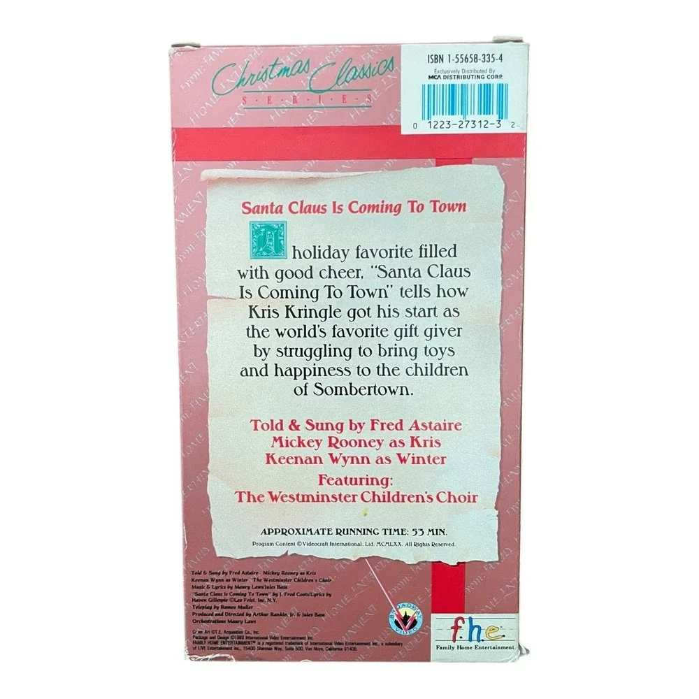 Santa Claus Is Coming To‎ Town Christmas Classics Series VHS Movie
